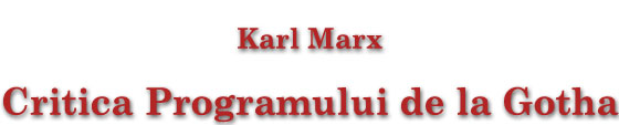 Critica Programului de la Gotha
